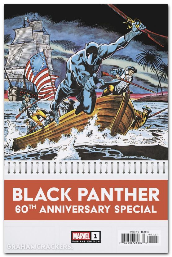 Black Panther 60th Anniversary Special #1 (2026) brown bicentennial calendar hidden fem variant