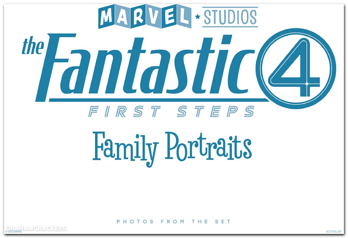 Marvel Studios Fantastic Four First Steps Family Portraits Photos From The Set HC