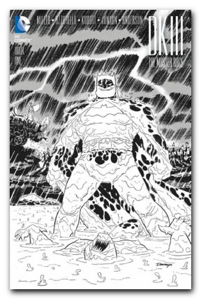 Dark Knight III the Master Race #1 graham crackers b&w cover