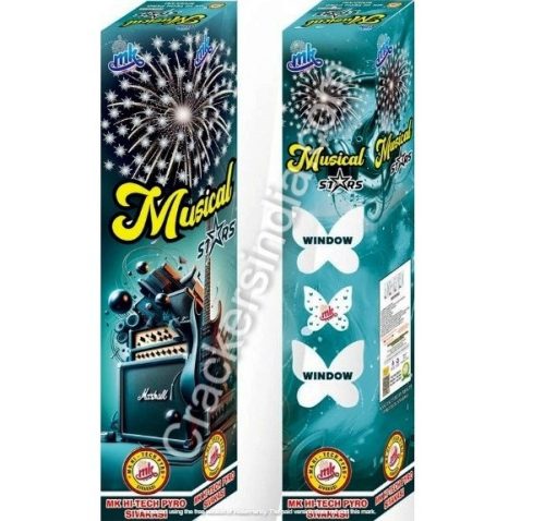 MUSICAL STARS - 4 " COMETS FANCY CRACKERS - Image 1