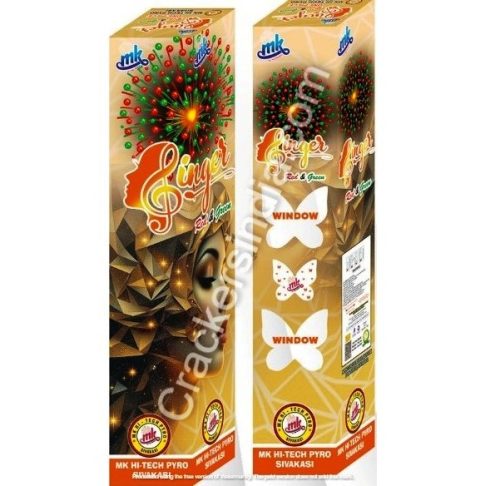 SINGER RED & GREEN - 4 " COMETS FANCY CRACKERS - Image 1