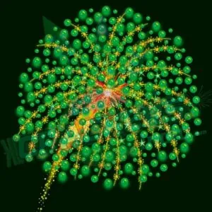 GREEN SHOWER 2.5" COMETS FANCY CRACKERS
